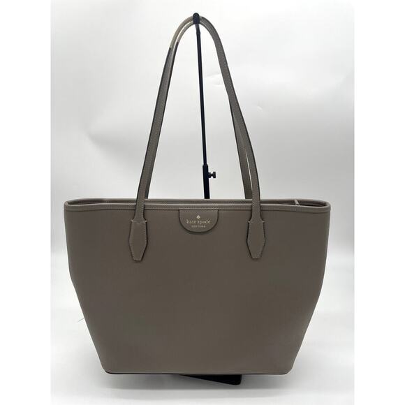 Kate Spade Lori Tote Thunder Cloud Gray Large Handbag Purse Office Quiet‎ Luxury - Picture 1 of 16